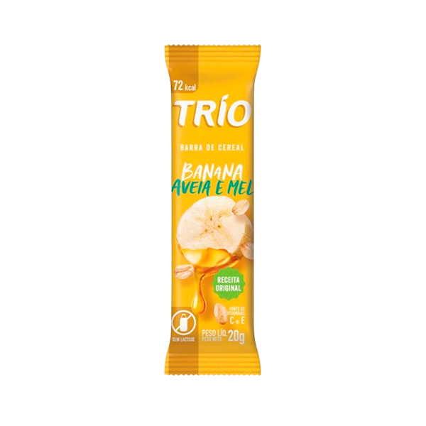 BARRA DE CEREAL TRIO BANANA/AVEI/MEL 20G
