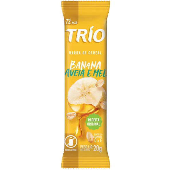 BARRA DE CEREAL TRIO BANANA/AVEI/MEL 20G
