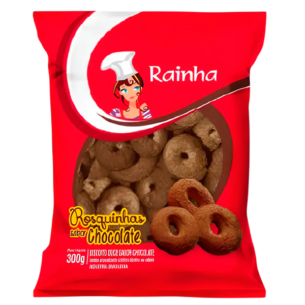 BISC ROSQUINHA RAINHA CHOC 300G