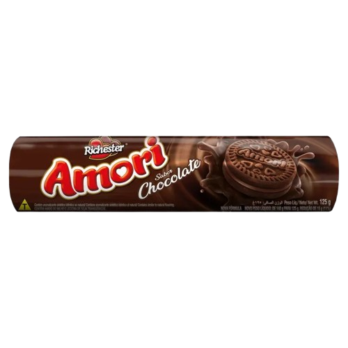 BISCOITO RECH RICHESTER AMORI 125G PACK CHOC