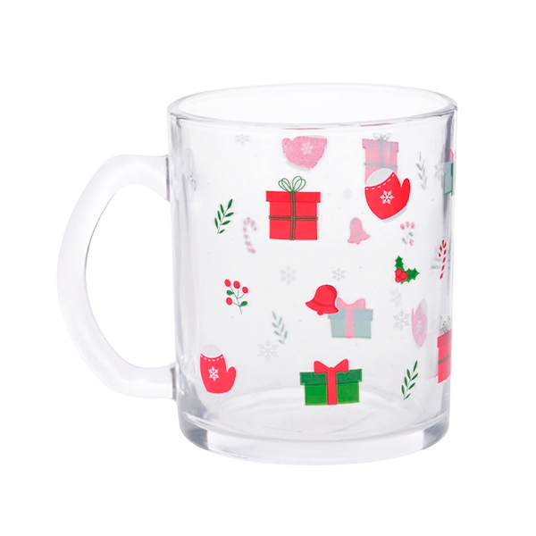 CANECA VIDRO NATALINA SORT 320ML