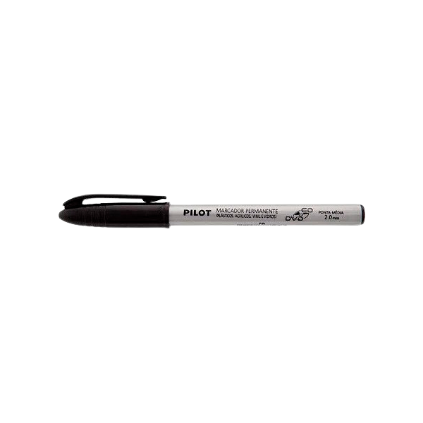 CANETA MARCADOR PILOT 2.0 PRETA
