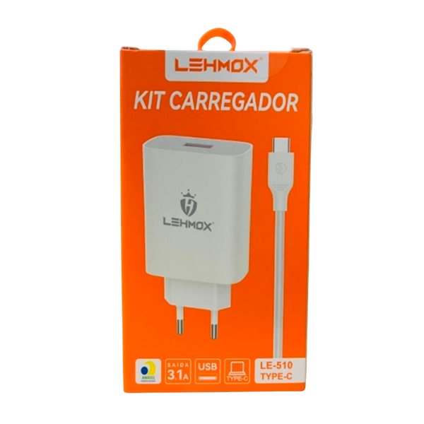 CARREGADOR LEHMOX 3.1A 1 USB  IOS LE-510