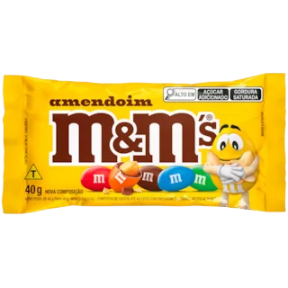 CHOC M&M C/AMENDOIM 40G