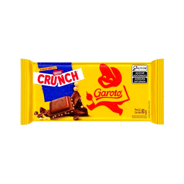 CHOC TAB GAROTO CHRUNCH BR 80G