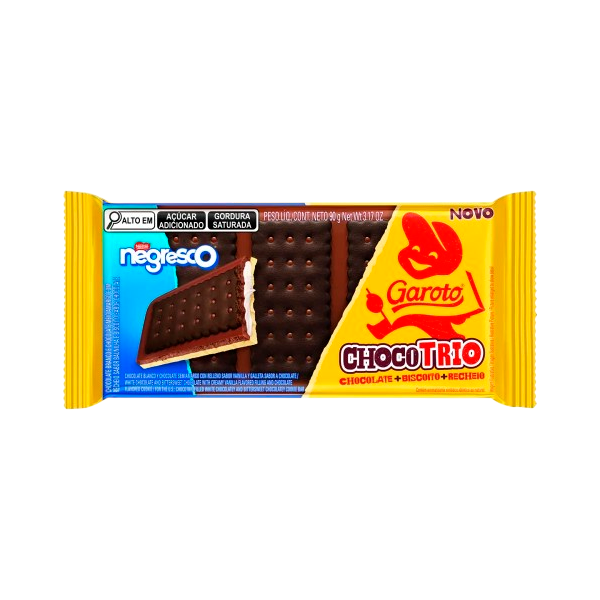 CHOC TAB GAROTO TRI NEGRESCO 90G