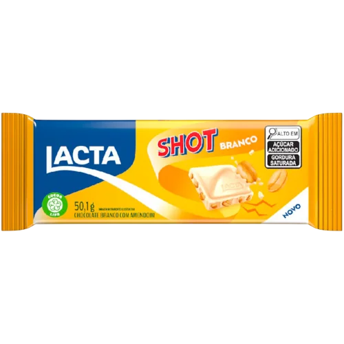 CHOC TAB LACTA SHOT BCO C/AMENDOIM 50,1G
