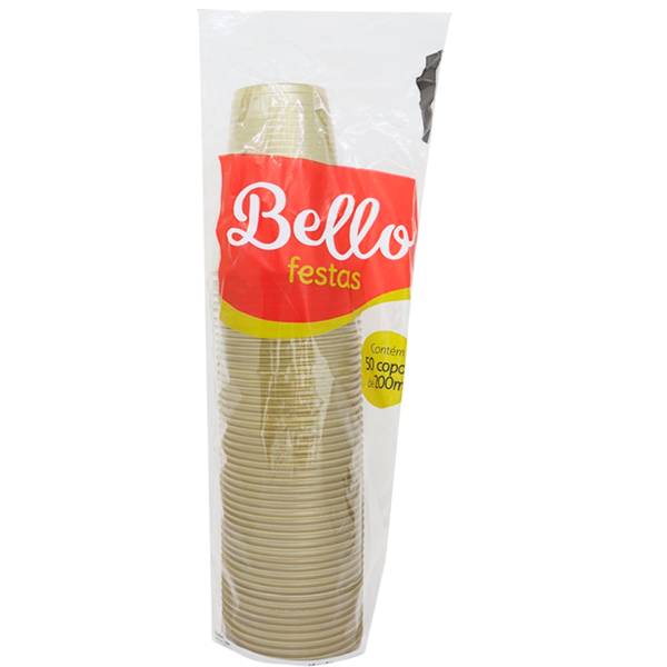 COPO BELLO FESTAS DOURADO 50X200ML