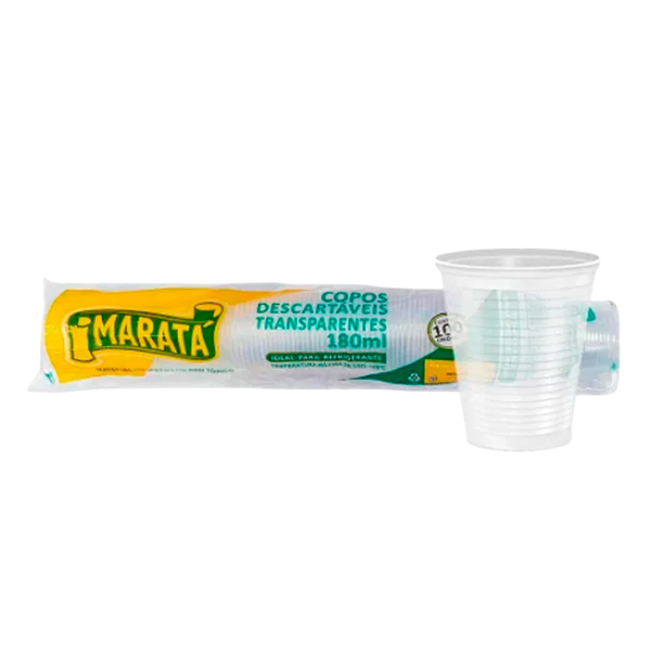 COPO MARATA TRANSPARENTE PS 100X180ML