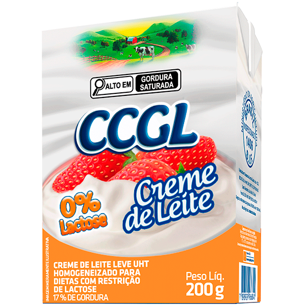 CREME DE LEITE CCGL LEVE 0% LACTOSE 200G