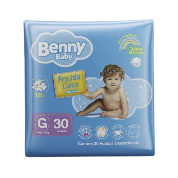 FRALDA DESC.BENNY BABY CALCA MEGA G 30UN