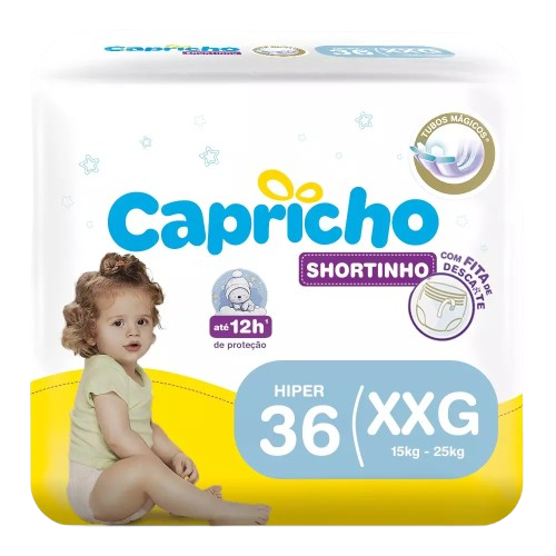 FRALDA DESC.CAPRICH SHORT HIPER XXG C/36