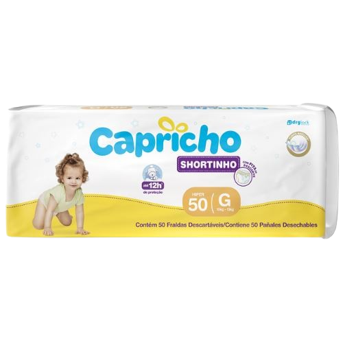 FRALDA DESC.CAPRICHO SHORT HIPER G C/50