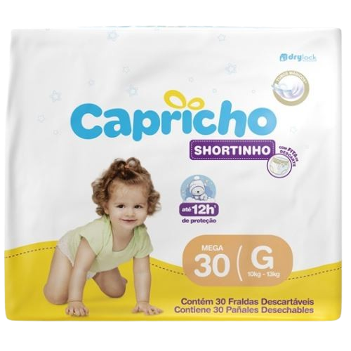 FRALDA DESC.CAPRICHO SHORT MEGA G C/30