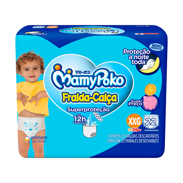 FRALDA DESC.MAMYPOKO CALCA S.PR XXG C/22