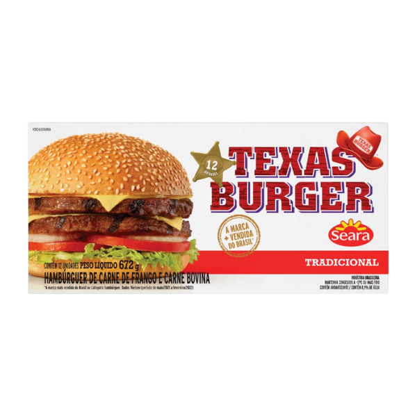 HAMBURGUER TEXAS BURGER 12X56G