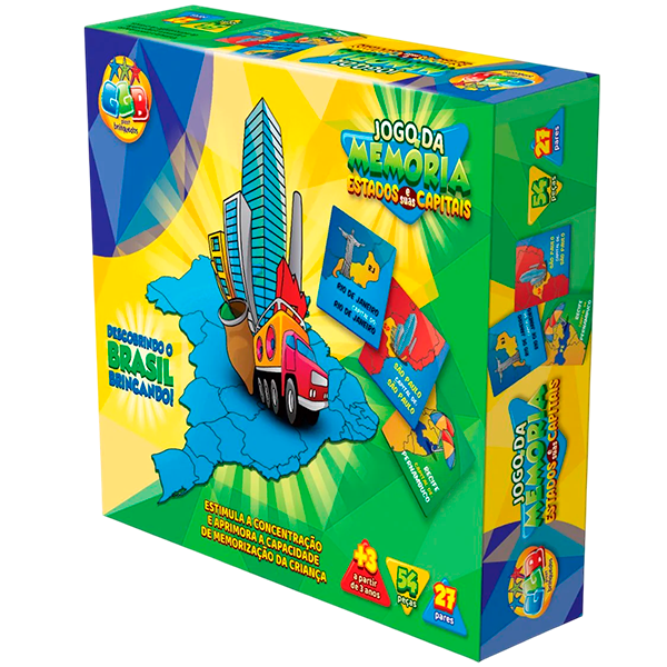 JOGO DA MEMORIA ESTADOS E CAPIT 54 PECAS