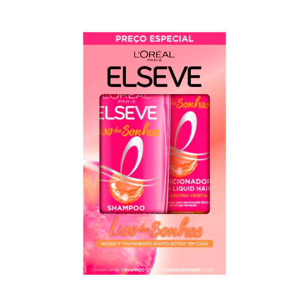 KIT ELSEVE SH 375ML+COND 170ML LISO SONH
