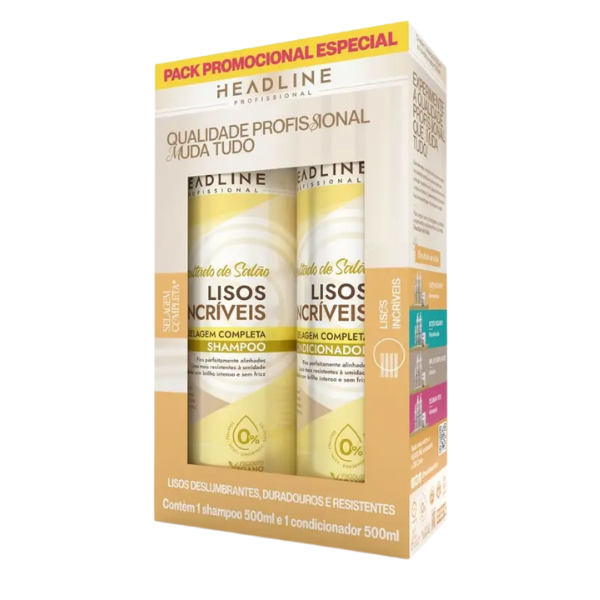 KIT HEADLINE SH 500ML+COND 500ML LISOS