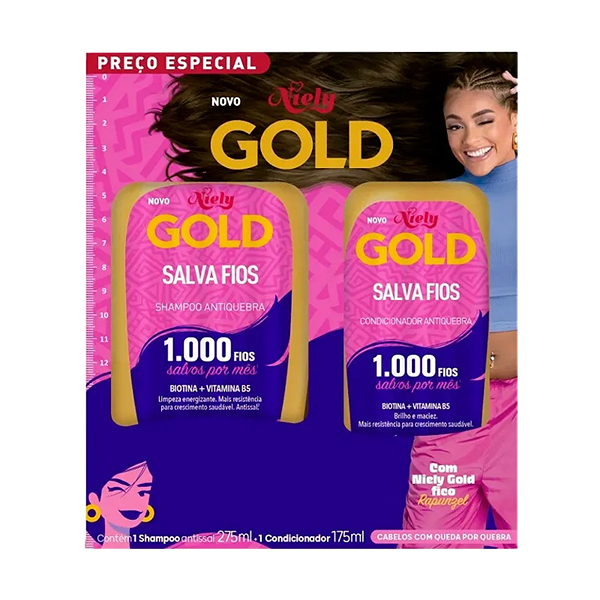 KIT N.GOLD SH 275ML+COND 175ML SALVA FIO