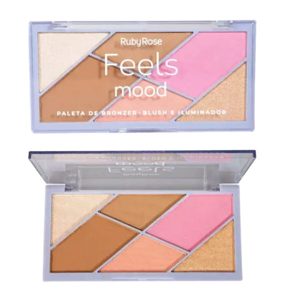PALETA BLUSH BRONZER ILUMINADOR RUBYROSE