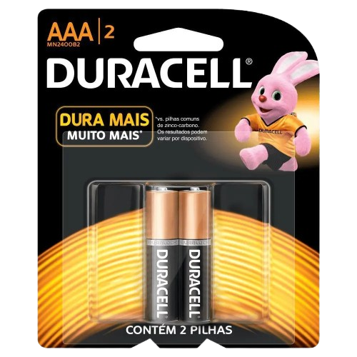 PILHA DURACELL ALCALINA AAA C/02
