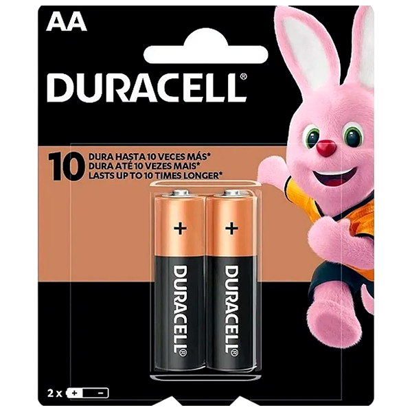 PILHA DURACELL ALCALINA PEQ. AA C/02