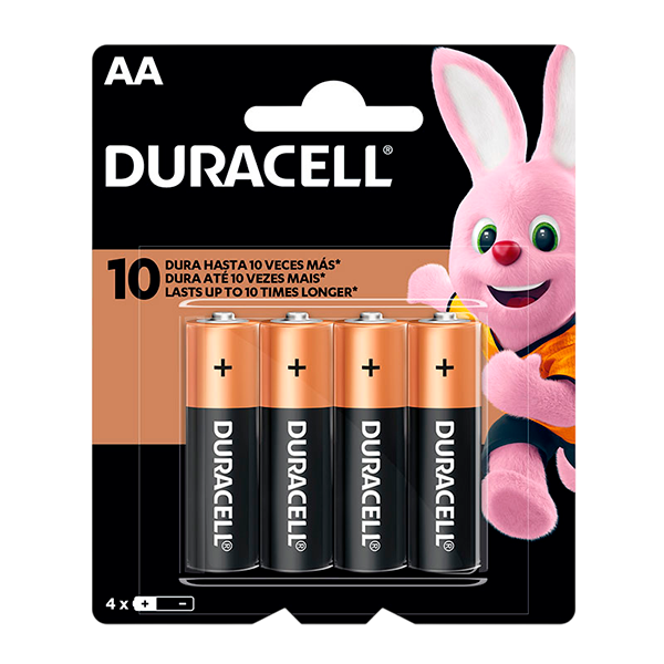 PILHA DURACELL ALCALINA PEQ. AA C/04