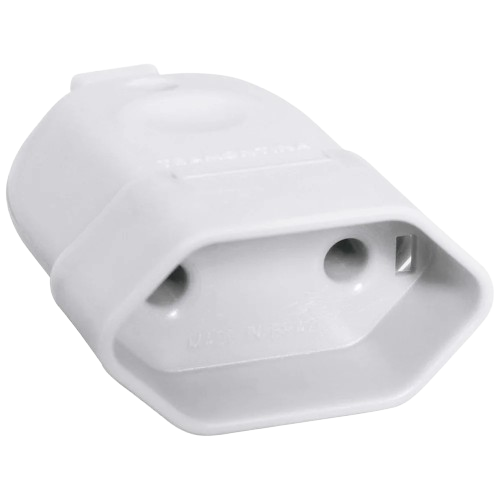 PINO T FEMEA TRAMONTINA 2P 10A BCO SM
