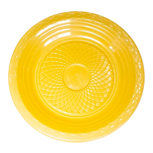 PRATO FORFEST RASO 15CM AMARELO C/10