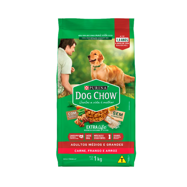 RACAO DOG CHOW ADULTO MED/GDE 20KG