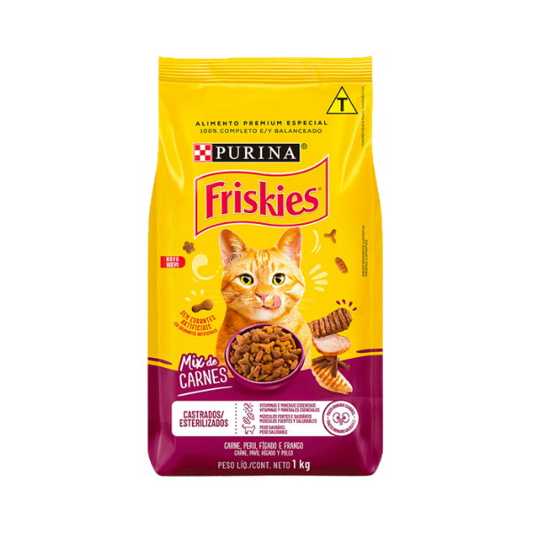 RACAO FRISKIES MIX GATO CASTRADO KG