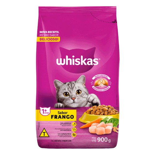 RACAO WHISKAS 900G ADULTO FRANGO
