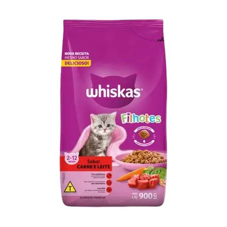 RACAO WHISKAS 900G FILHOTE CARNE