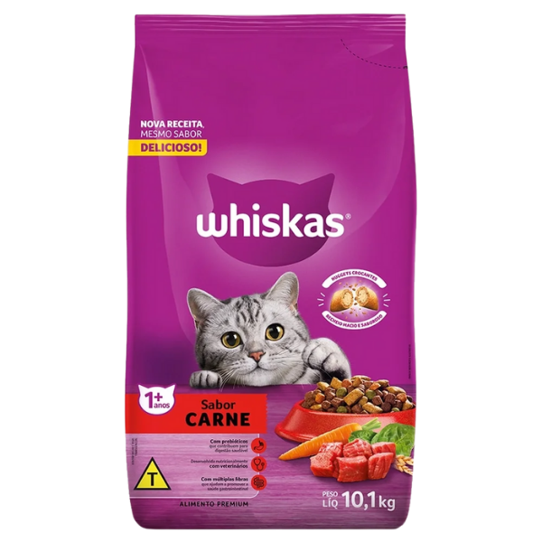 RACAO WHISKAS CARNE C/DELICROCS KG