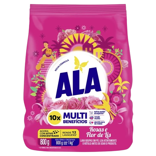 SABAO EM PO ALA 800G ROSAS E FLOR DE LIS