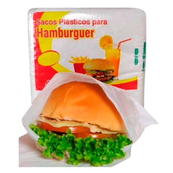 SACO P/ HAMBURGUER 18X18 C/100