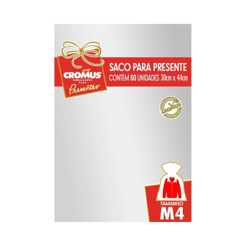 SACO PRESENTE 30X44 MET/PER MASC C/50 UN