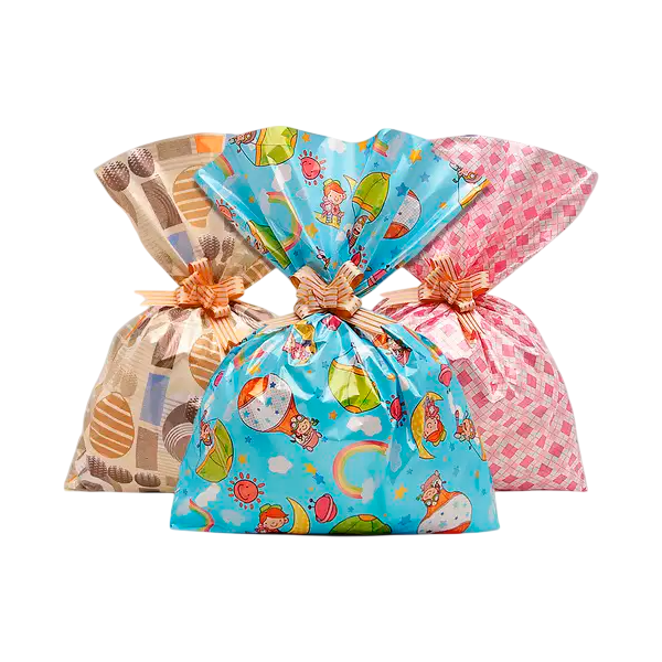 SACO PRESENTE P/CESTA SORT.CROMOS 45X59