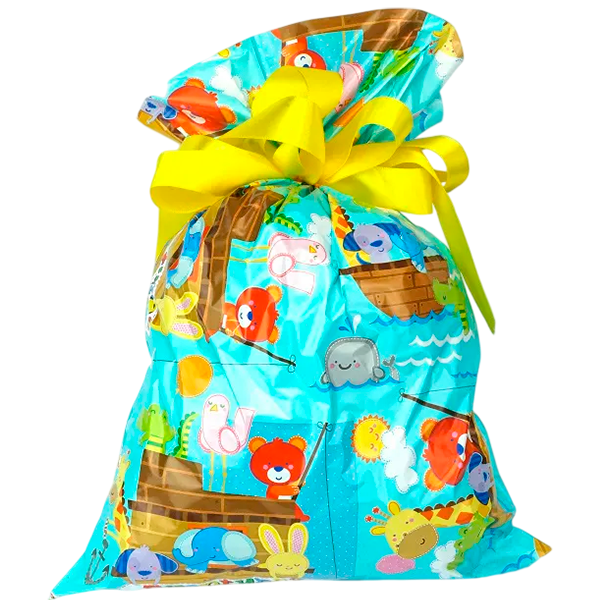 SACOLA PRESENTE METALICA BEBE 25X37 C/50