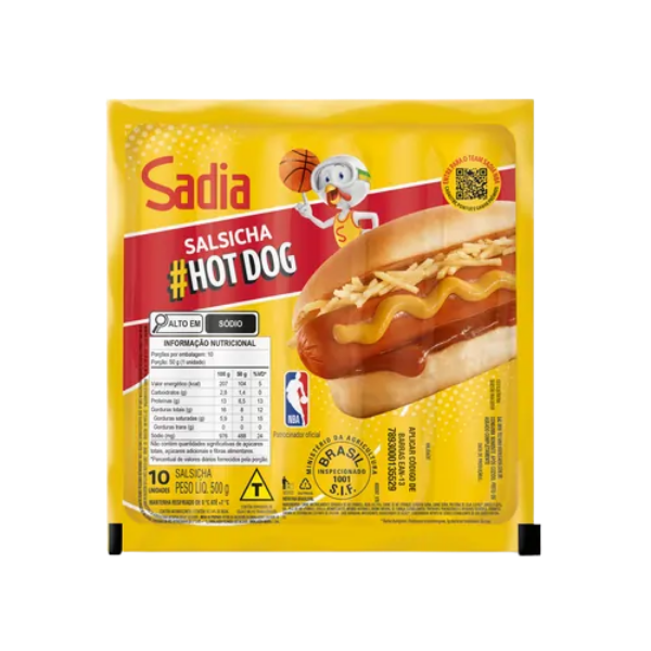 SALSICHA HOT DOG SADIA 500G