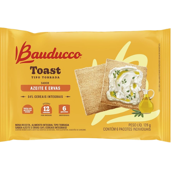 TORRADA BAUDUCCO AZEITE 128G