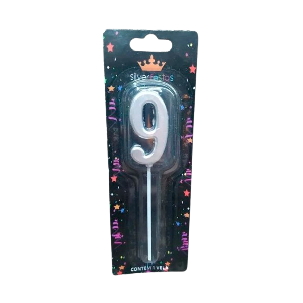 VELA SILVER GLITER PRATEADA N:9