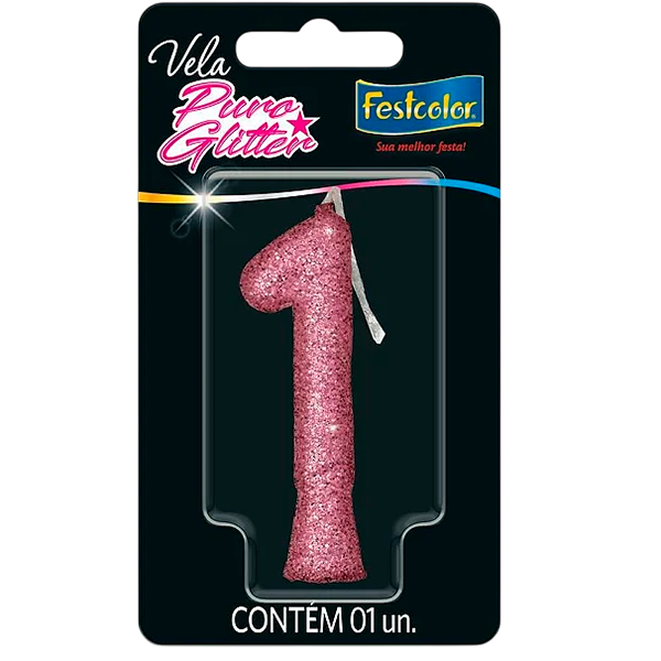 VELA STYLLO BIG GLITTER  ROSA 1X10UN