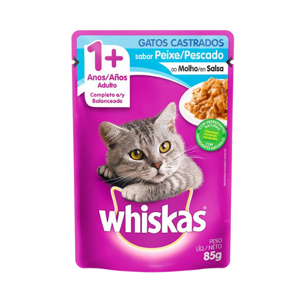 WHISKAS SCH ADT CASTRADO PEIXE 85G