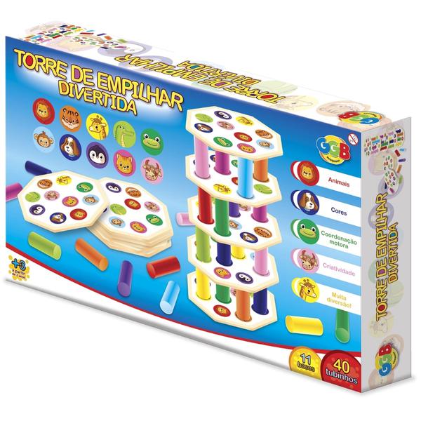 BRINQ JOGO TORRE DE EMPILHAR DIVERTIDA