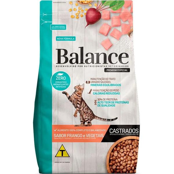 RACAO BALANCE GATO PREMIUN AD CASTRADO 900G