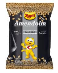 AMENDOIM ZAELI 500G TORRADO E MOIDO