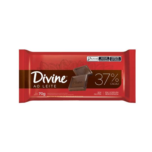 CHOCOLATE DIVINE 70G AO LEITE 37% CACAU