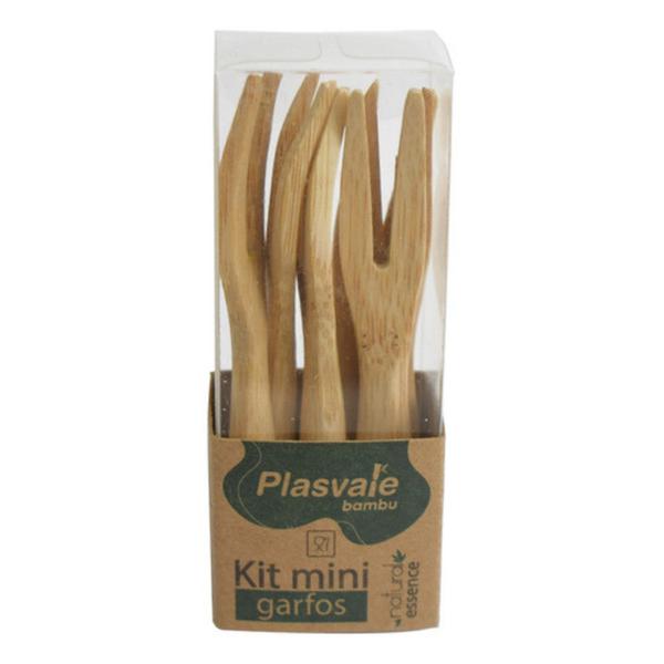 KIT MINI GARFOS BAMBU PLASVALE